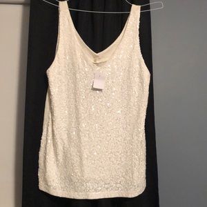 L Sequined blouse JCrew NWT